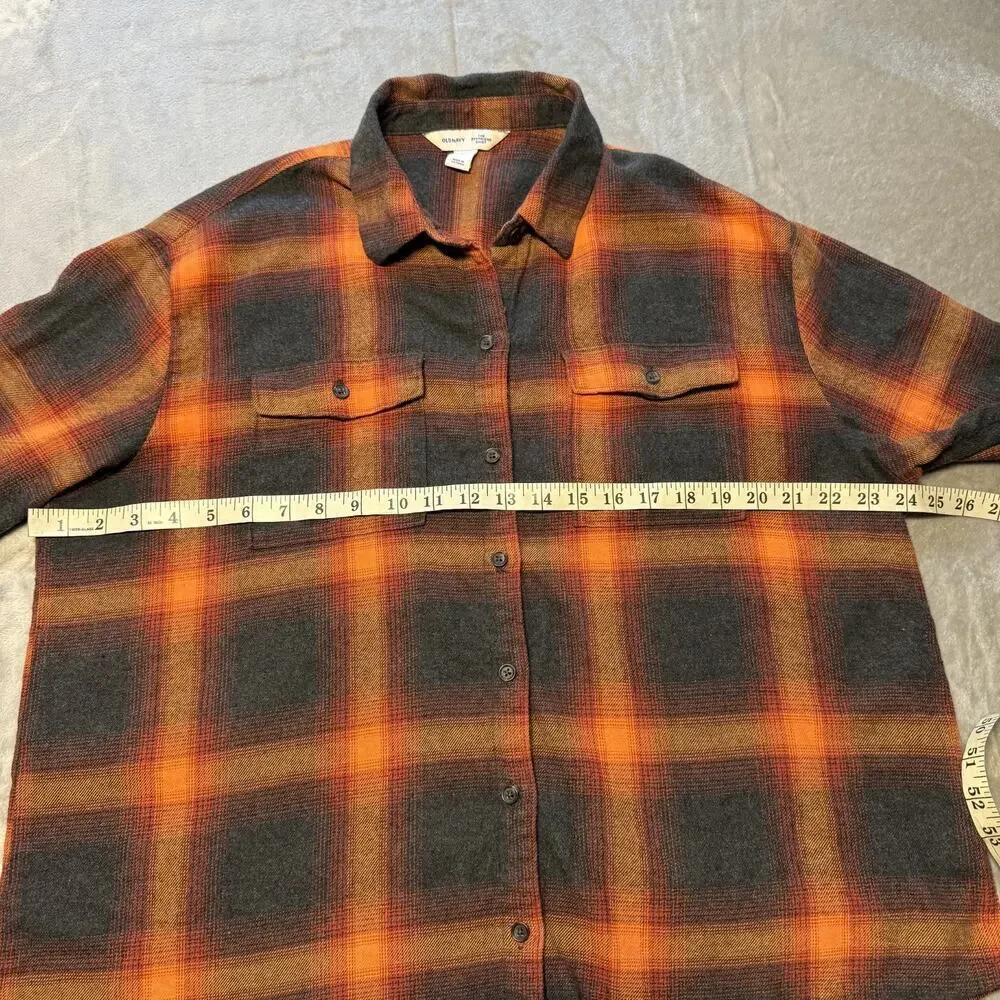 Old‎ Navy The Boyfriend Taylor Swift Evermore Flannel Shirt Plaid Women's Size L